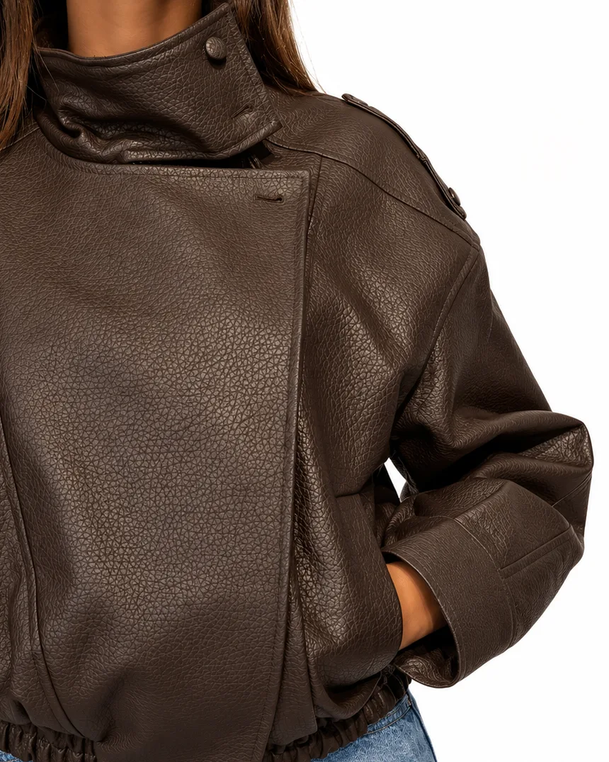 ALL TIME LEATHER JACKET BROWN